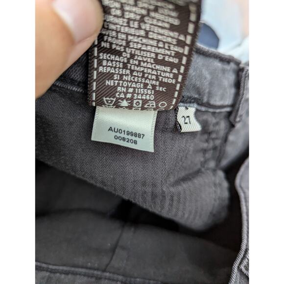 7 For All Mankind Trousers Faded Black Distressed Bell Bottom Jeans Western 27 - Picture 8 of 9